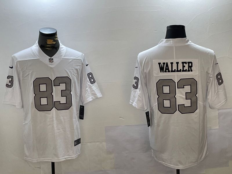 Men Oakland Raiders #83 Waller White Second generation 2024 Nike Limited NFL Jersey style 1->oakland raiders->NFL Jersey